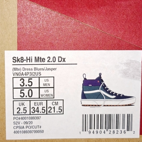 Vans Sk8-Hi Mte 2.0 Dx Sneaker/Boots size 5 Women - Picture 11 of 11